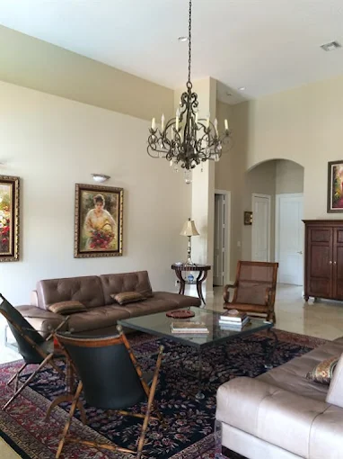 Elegant living room chandelier